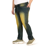 Kagad Jeans Men Plus Size Regular Fit Navy Yellow Tint Denim Jeans - Style Code "KGDJN-408022