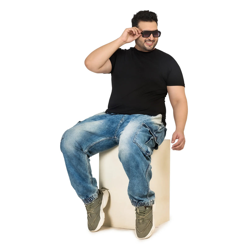 Kagad Jeans Men Regular and Plus Size Regular Fit   Light Blue  Color  Denim Jeans Jogger - Style Code 