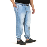Kagad Jeans Men Regular and Plus Size Baggy  Fit Light  Blue  Color  Denim Jeans Jogger - Style Code "KGDJGR-406007