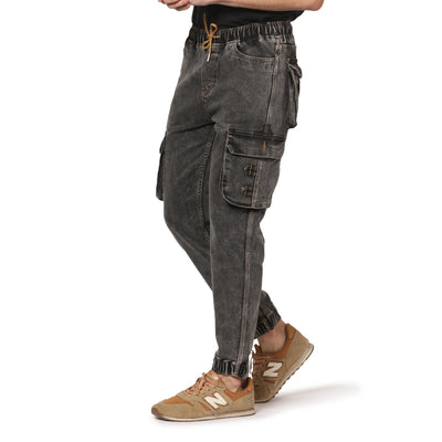 Kagad Jeans Men Regular Fit Charcoal grey Blue Denim Jeans Jogger - Style Code "KGDJGR-401004