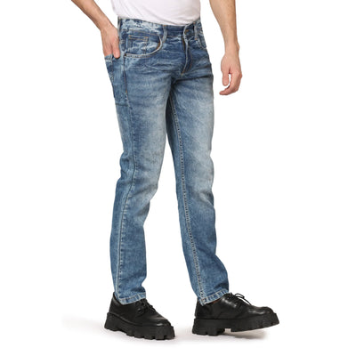 Kagad Jeans Men Straight Fit Light Blue Denim Jeans - Style Code "KGDJNS-403011