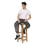 Kagad Jeans Men Regular  Fit Textured Grey Denim Jeans Jogger - Style Code "KGDJGR-401005