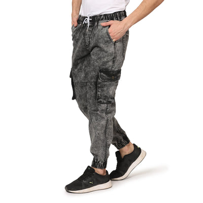 Kagad Jeans Men Regular  Fit Textured Grey Denim Jeans Jogger - Style Code "KGDJGR-401005