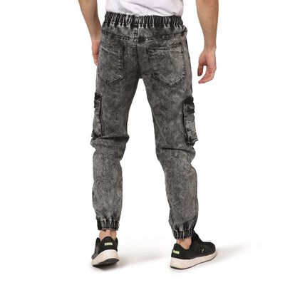 Kagad Jeans Men Regular  Fit Textured Grey Denim Jeans Jogger - Style Code "KGDJGR-401005