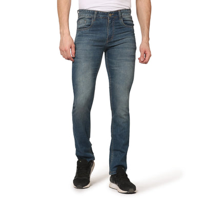 Kagad Jeans Men  Straight Fit Mid Blue Denim Jeans - Style Code "KGDJNS-403016
