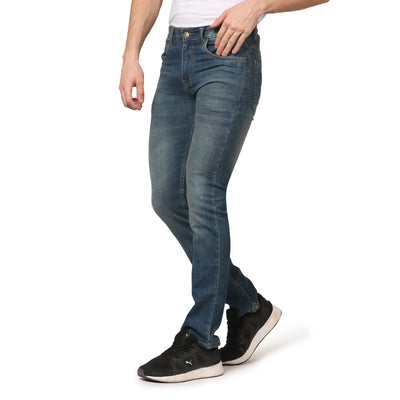 Kagad Jeans Men  Straight Fit Mid Blue Denim Jeans - Style Code "KGDJNS-403016