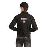 Kagad Jeans Men Regular Fit Black Printed Denim Jacket - Style Code "KGDJKT-402001