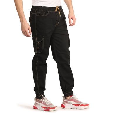 Kagad Jeans Men Regular Fit Black Denim Jeans Jogger - Style Code "KGDJGR-401006