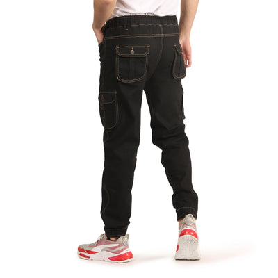 Kagad Jeans Men Regular Fit Black Denim Jeans Jogger - Style Code "KGDJGR-401006