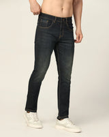 Kagad Jeans Mens Regular Fit Vintage Washed Destruct Dusty Blue Jeans - Style Code "KGDJN-403023