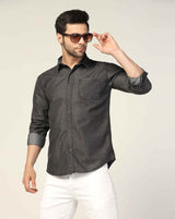 Kagad Jeans Mens Slim Fit Shirt Dark Grey - Style Code "KGDSHT-403053