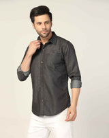Kagad Jeans Mens Slim Fit Shirt Dark Grey - Style Code "KGDSHT-403053