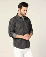 Kagad Jeans Mens Slim Fit Shirt Dark Grey - Style Code "KGDSHT-403053