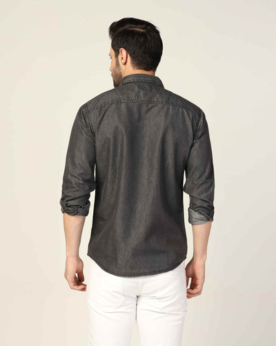 Kagad Jeans Mens Slim Fit Shirt Dark Grey - Style Code "KGDSHT-403053