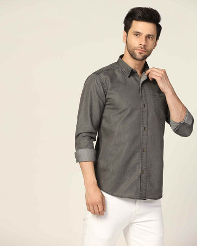 Kagad Jeans Mens Slim Fit Shirt Grey - Style Code "KGDSHT-403054