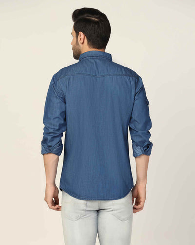 Kagad Jeans Mens Slim Fit Shirt Storm Blue - Style Code "KGDSHT-403057