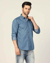 Kagad Jeans Mens Slim Fit Shirt Breeze Blue - Style Code "KGDSHT-403058