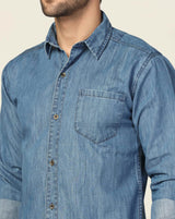 Kagad Jeans Mens Slim Fit Shirt Breeze Blue - Style Code "KGDSHT-403058