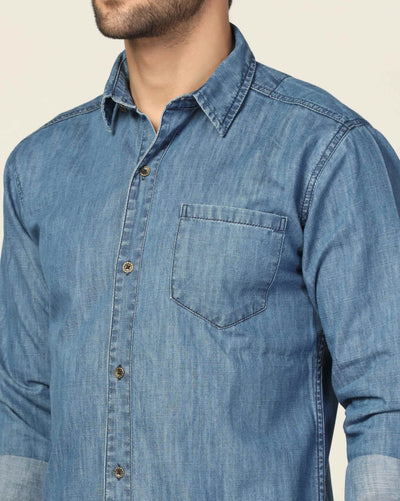 Kagad Jeans Mens Slim Fit Shirt Breeze Blue - Style Code "KGDSHT-403058