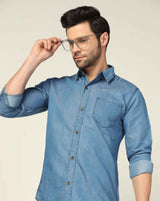 Kagad Jeans Mens Slim Fit Shirt Aqua Blue - Style Code "KGDSHT-403059