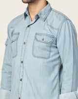 Kagad Jeans Mens Slim Fit Shirt Arctic Blue - Style Code "KGDSHT-403060