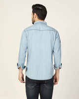 Kagad Jeans Mens Slim Fit Shirt Arctic Blue - Style Code "KGDSHT-403060