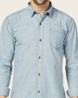 Kagad Jeans Mens Slim Fit Shirt Arctic Blue - Style Code "KGDSHT-403061