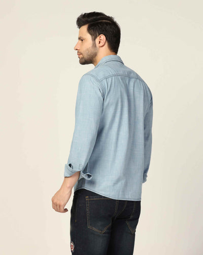 Kagad Jeans Mens Slim Fit Shirt Arctic Blue - Style Code "KGDSHT-403061