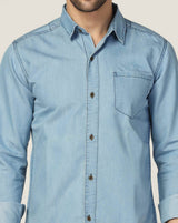 Kagad Jeans Mens Slim Fit Shirt Light Blue - Style Code "KGDSHT-403063