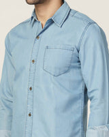 Kagad Jeans Mens Slim Fit Shirt Light Blue - Style Code "KGDSHT-403063