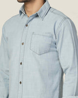 Kagad Jeans Mens Slim Fit Shirt Ice Blue - Style Code "KGDSHT-403064