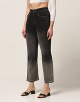 Kagad Jeans Womens High Rise Boot Cut Black Grey Denim Jeans - Style Code "KGDJNS-404017