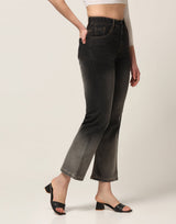 Kagad Jeans Womens High Rise Boot Cut Black Grey Denim Jeans - Style Code "KGDJNS-404017