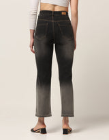Kagad Jeans Womens High Rise Boot Cut Black Grey Denim Jeans - Style Code "KGDJNS-404017