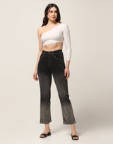 Kagad Jeans Womens High Rise Boot Cut Black Grey Denim Jeans - Style Code "KGDJNS-404017