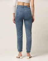 Kagad Jeans Womens High Rise Regular Fit Cut And Sew Light Blue Denim Jeans - Style Code "KGDJNS-404019