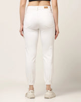 Kagad Jeans Womens High Rise Regular Fit White Denim Jeans Jogger - Style Code "KGDJGR-404005