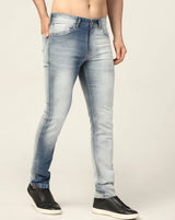 Kagad Jeans Mens Regular Fit Two Tone Light Vintage Blue Jeans - Style Code "KGDJN-403040