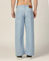 Kagad Jeans Mens Wide Leg Loose Fit Arctic Blue Jeans - Style Code "KGDJN-403045