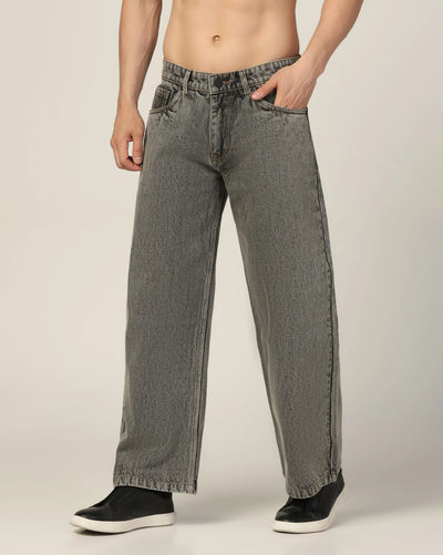 Kagad Jeans Mens Wide Leg Loose Fit Grey Jeans - Style Code "KGDJN-403046