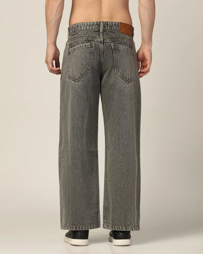 Kagad Jeans Mens Wide Leg Loose Fit Grey Jeans - Style Code "KGDJN-403046