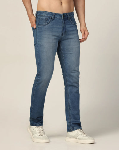 Kagad Jeans Mens Regular Fit Two Tone Tint Sea Blue Jeans - Style Code "KGDJN-403036
