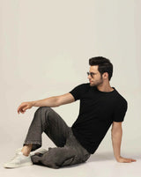 Kagad Jeans Mens Loose Fit Wide Leg Rusty Grey Cargo Jeans - Style Code "KGDCRG-403049