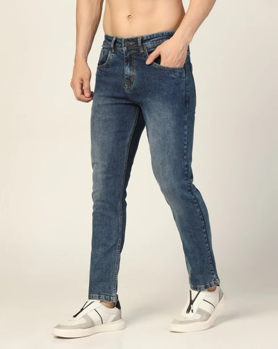 Kagad Jeans Mens Regular Fit Two Tone Fadded Blue Jeans - Style Code "KGDJN-403034