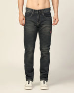 Kagad Jeans Mens Regular Fit badges Two Tone Deep Ocean Tint Blue Jeans - Style Code "KGDJN-403033