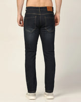 Kagad Jeans Mens Regular Fit badges Two Tone Deep Ocean Blue Rugged Jeans - Style Code "KGDJN-403030