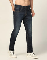 Kagad Jeans Mens Regular Fit Dark Faded Blue Jeans - Style Code "KGDJN-403028