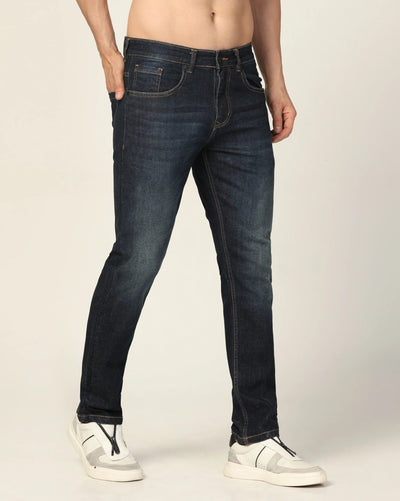 Kagad Jeans Mens Regular Fit Dark Faded Blue Jeans - Style Code "KGDJN-403028