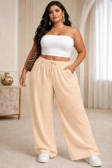 Womens elasticated High Rise waist loose straight fit Palazo Pajama KGDJNS-404052