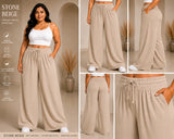 Womens elasticated High Rise waist loose straight fit Palazo Pajama KGDJNS-404058